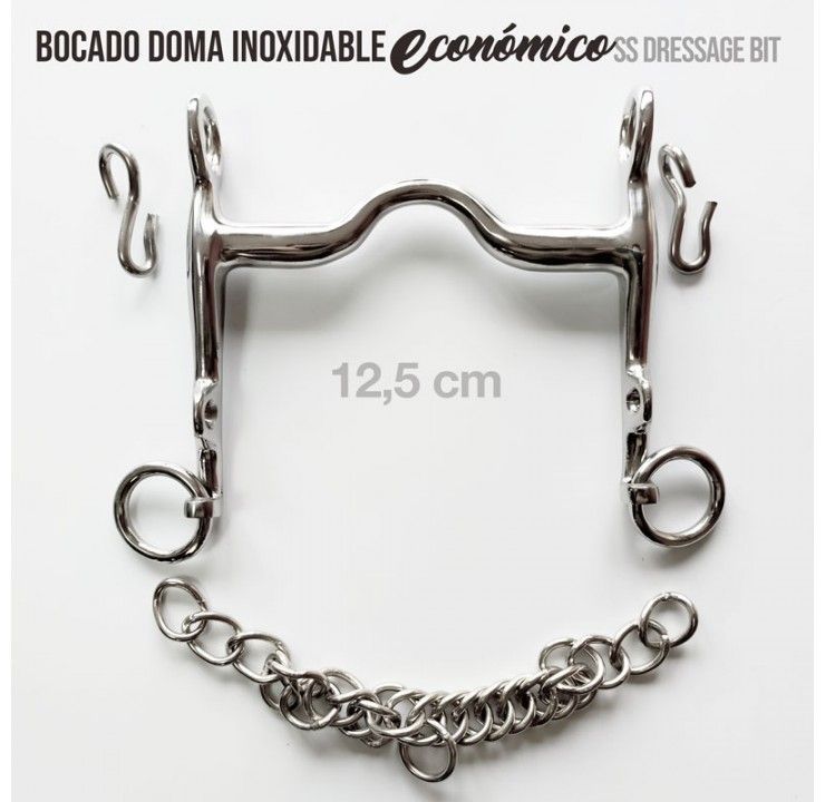 Una broca de acero inoxidable con una cadena unida a ella