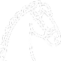 Un dibujo en blanco y negro de la cabeza de una persona con puntos sobre un fondo blanco.