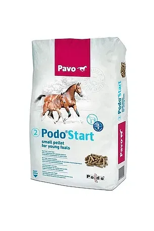 Una bolsa de comida con la imagen de un caballo.