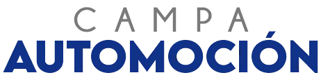 El logotipo de “CAMPA AUTOMOCIÓN” en texto azul, con “CAMPA” en gris encima.
