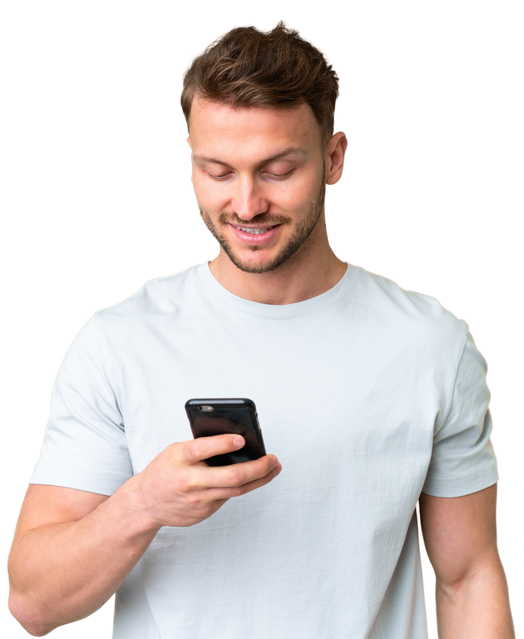 Homme qui est sur son téléphone