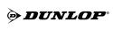 Logotipo de Dunlop: texto negro con una "D" estilizada dentro de un círculo, flanqueado por dos líneas.