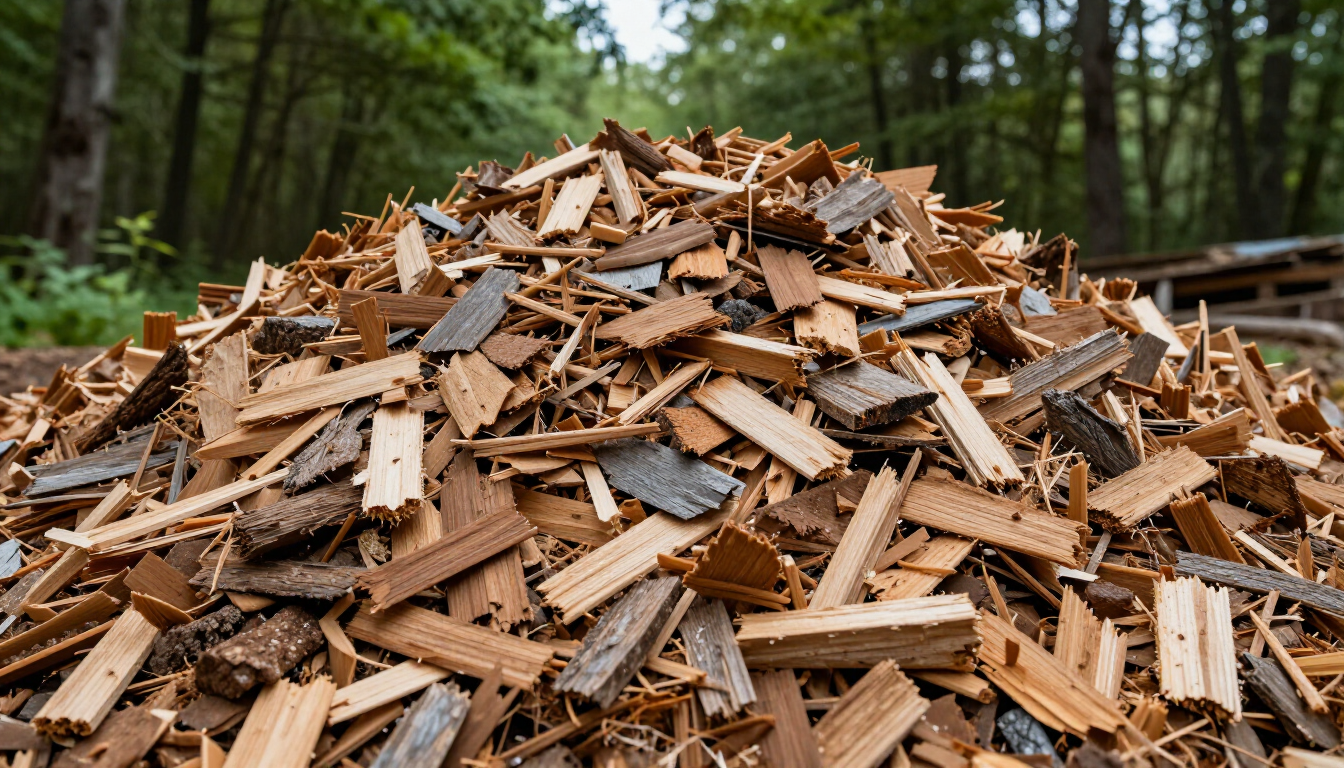 Dos personas vestidas de manera informal se dan la mano en un bosque soleado; una de ellas sostiene un portapapeles.