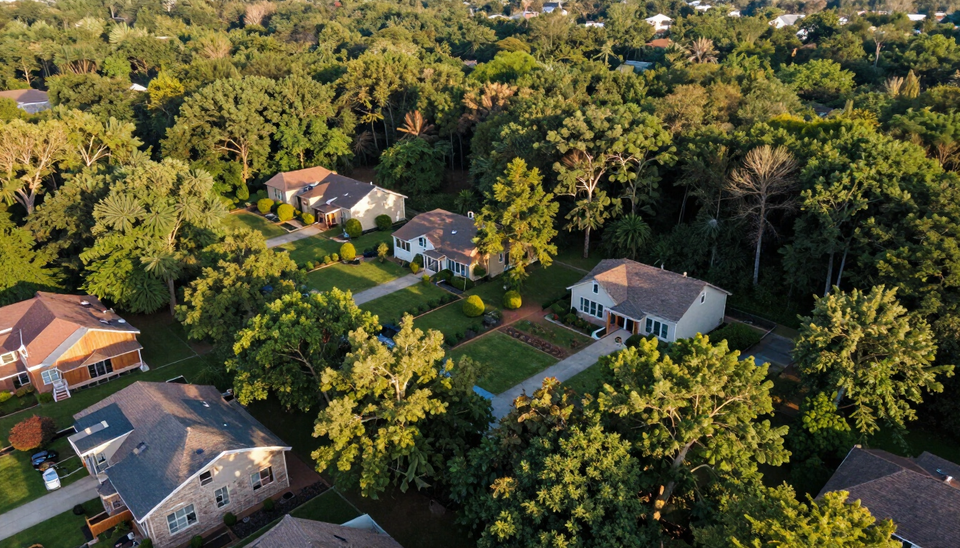 Dos personas vestidas de manera informal se dan la mano en un bosque soleado; una de ellas sostiene un portapapeles.