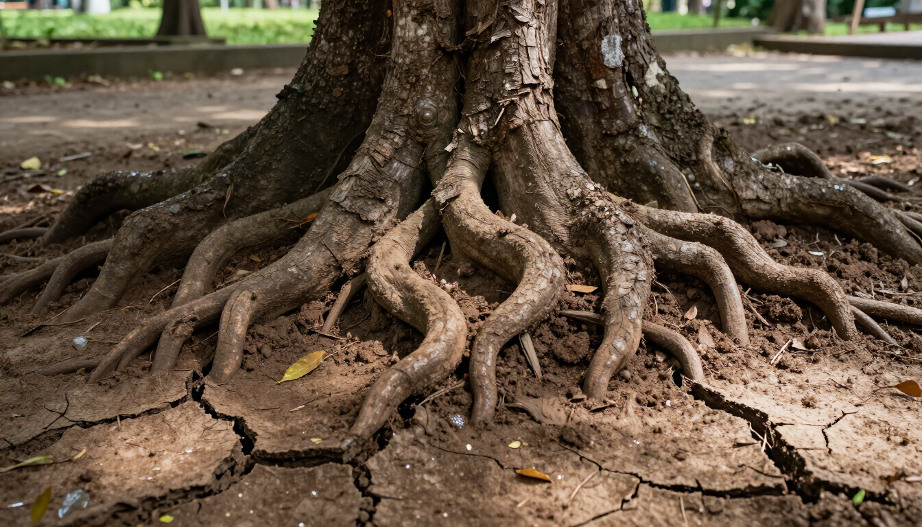 Dos personas vestidas de manera informal se dan la mano en un bosque soleado; una de ellas sostiene un portapapeles.