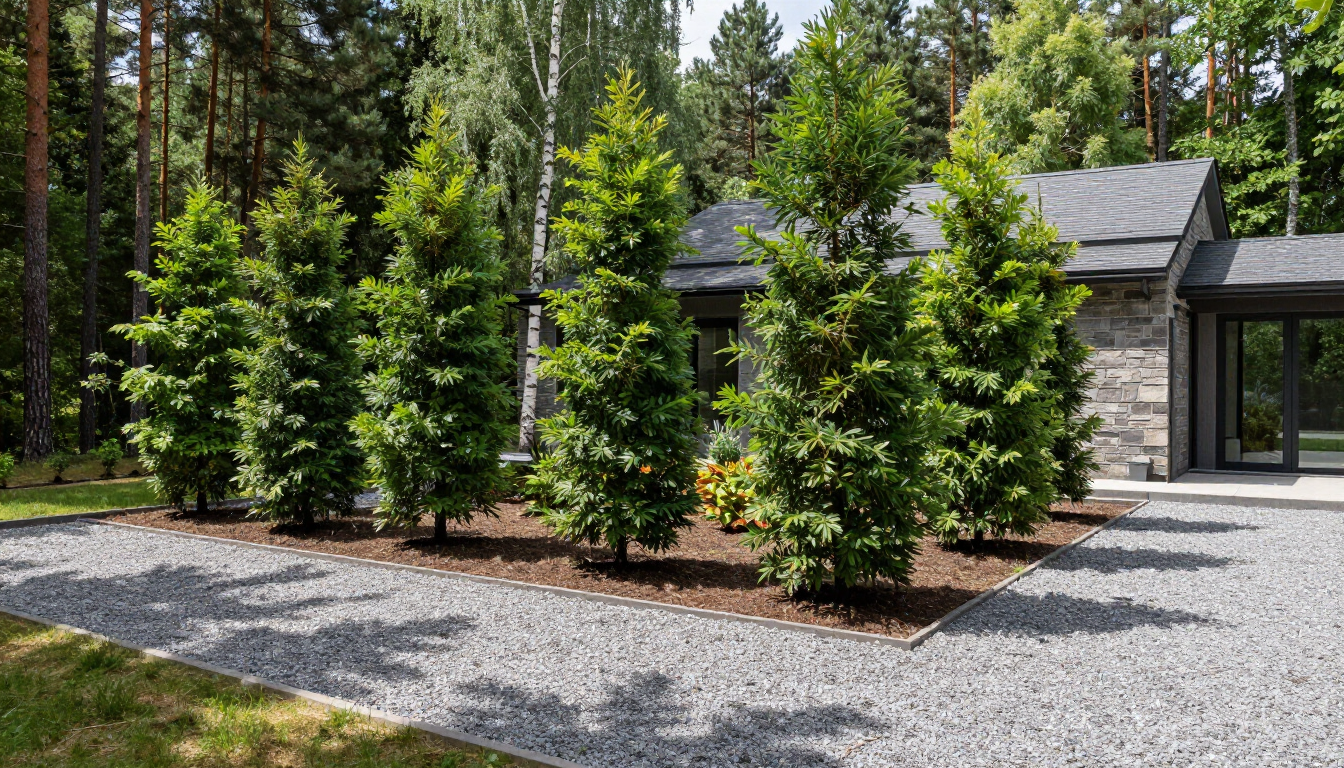 Dos personas vestidas de manera informal se dan la mano en un bosque soleado; una de ellas sostiene un portapapeles.