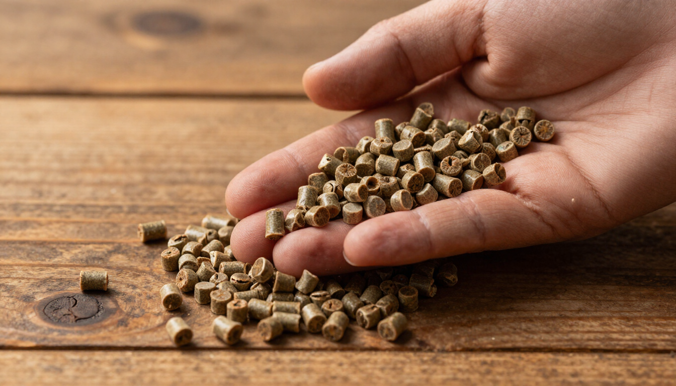 Dos personas vestidas de manera informal se dan la mano en un bosque soleado; una de ellas sostiene un portapapeles.