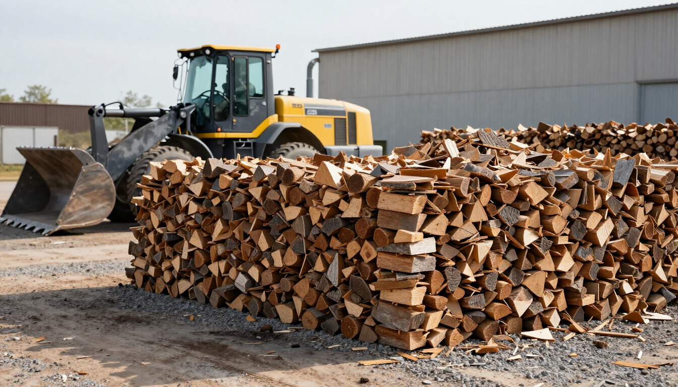 Dos personas vestidas de manera informal se dan la mano en un bosque soleado; una de ellas sostiene un portapapeles.