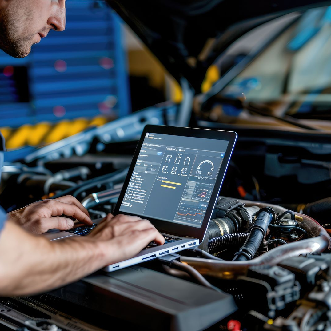 Ordinateur connecté à une voiture
