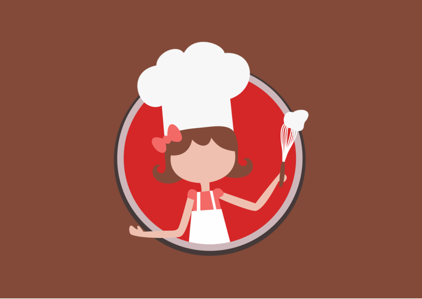 Logo de l'entreprise sur fond marron