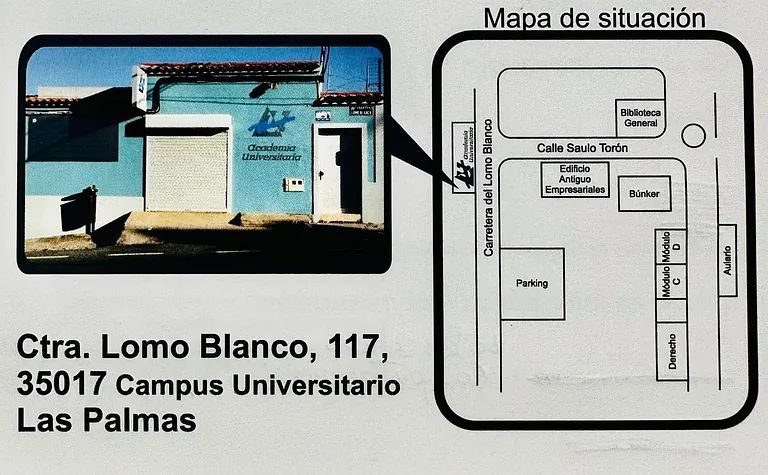 Un mapa que muestra la ubicación de la ctra. lomo blanco 117