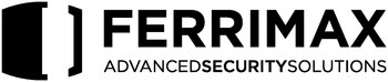 Logotipo de Ferrimax, Soluciones de Seguridad Avanzadas. Bloque y corchete negros con texto negro.