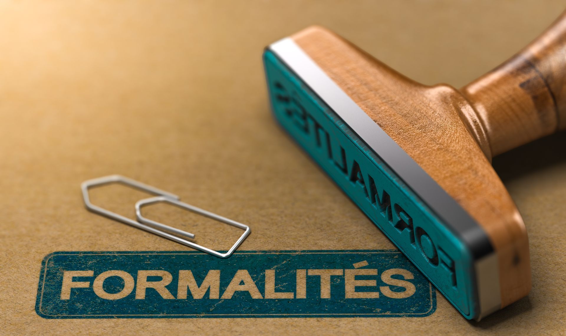 Tampon de formalités administratives bleu