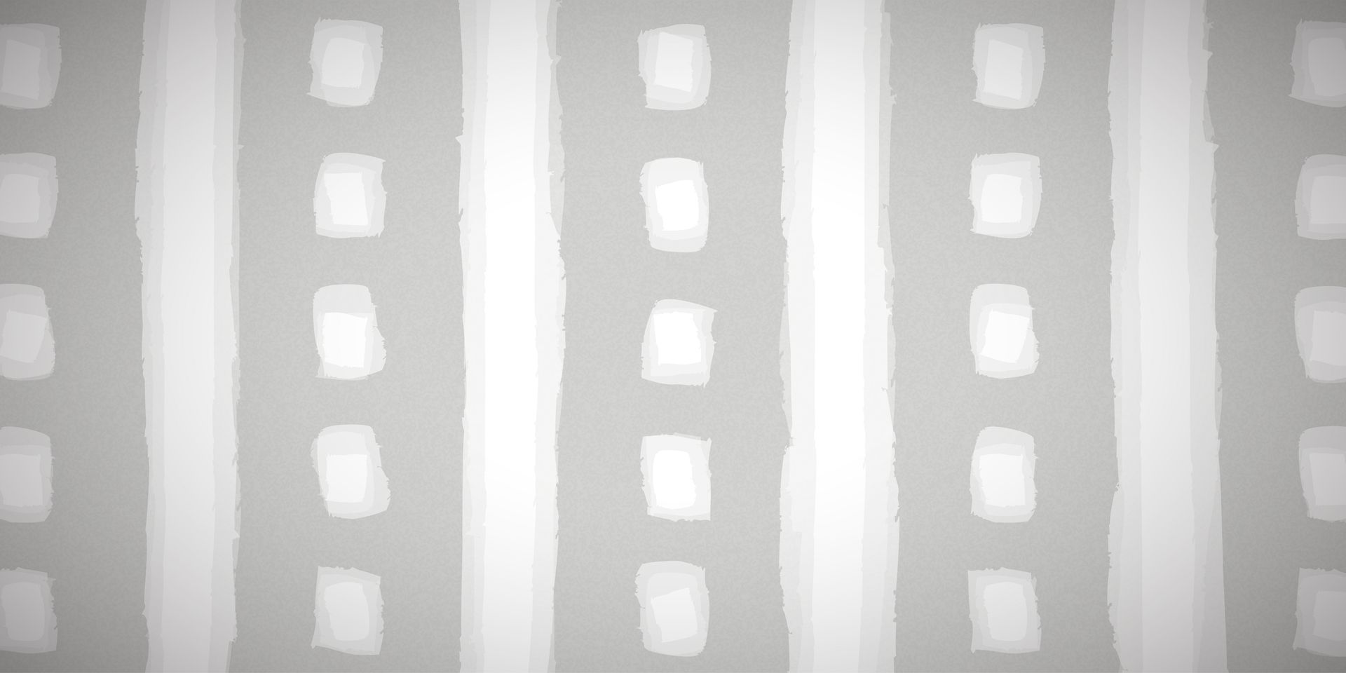 Bandes verticales de négatifs de film blanc sur fond gris.