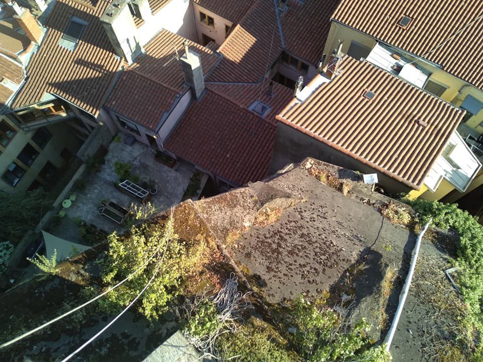 Vue aérienne de toits