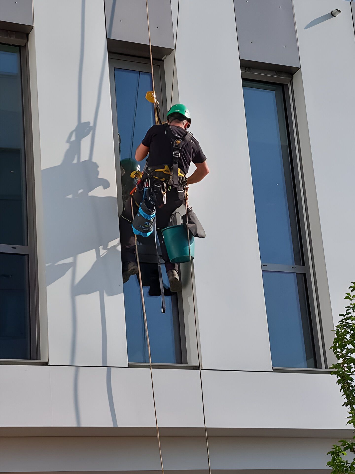 Nettoyage de vitres en hauteur