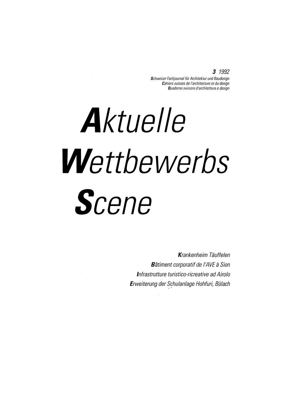 concorso Casa dello studente Lugano - Sergio Calori