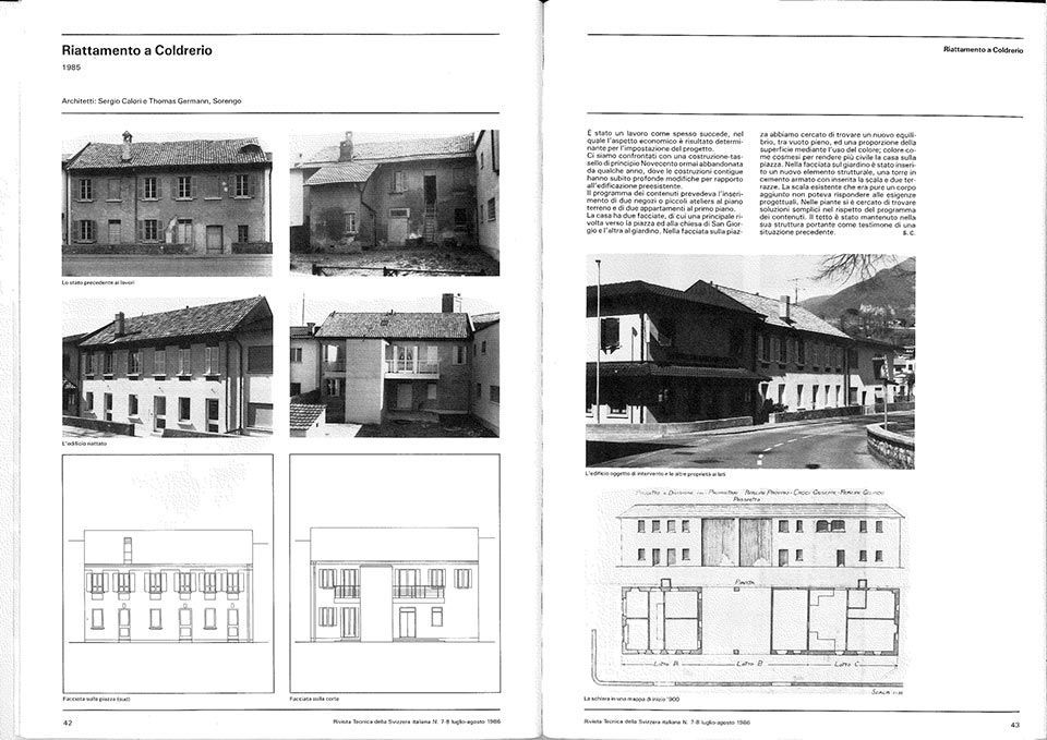 concorso Casa dello studente Lugano - Sergio Calori