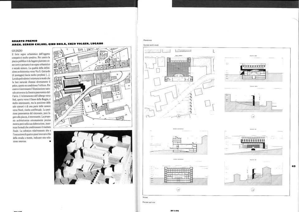 concorso Casa dello studente Lugano - Sergio Calori