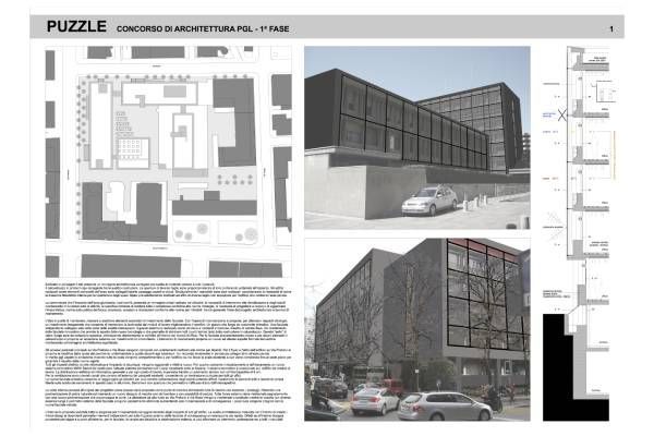 progettazione per concorso Palazzo di Giustizia Lugano - Sergio Calori