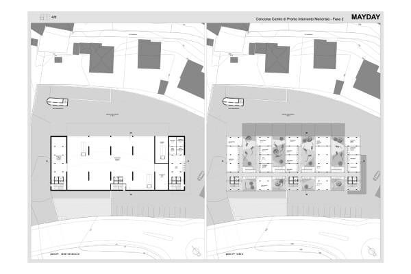pianta progetto Pronto Intervento Mendrisio - Sergio Calori