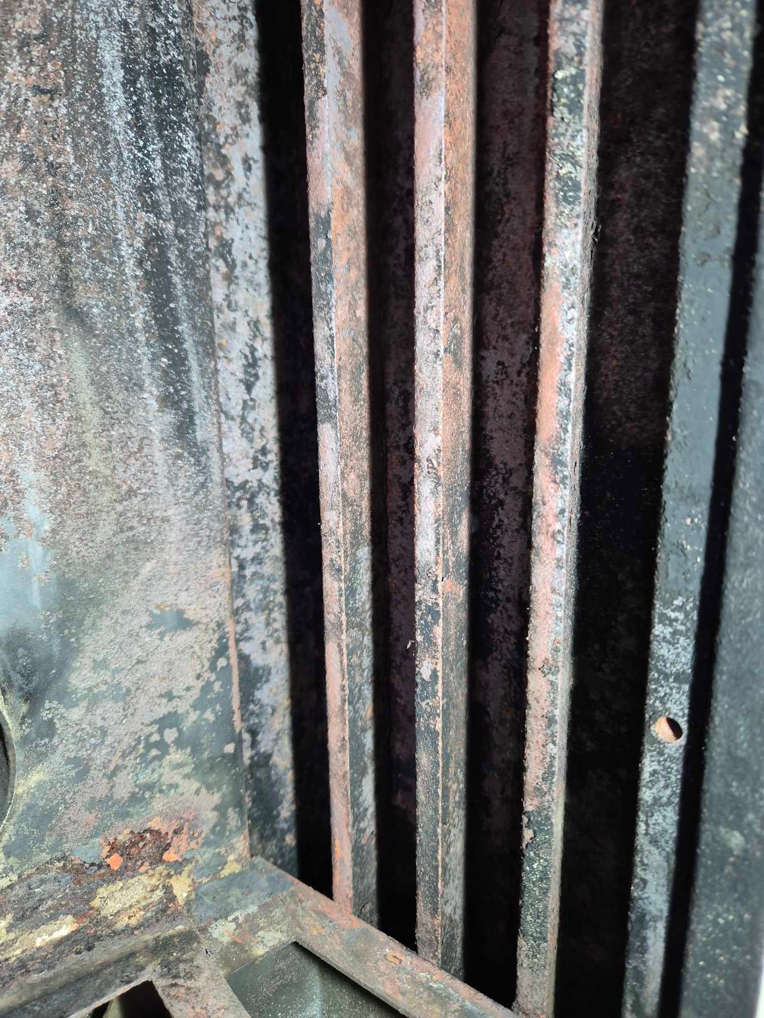 Grille de chauffage après l'entretien