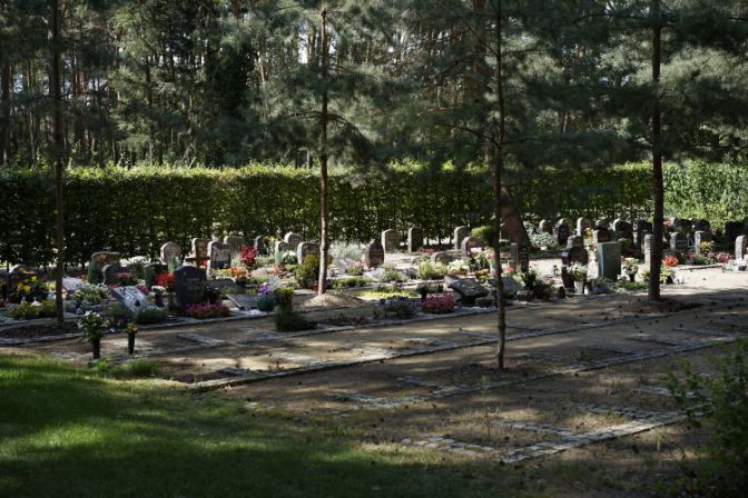 Waldfriedhof in Luckenwalde Gräber für Erdbestattungen