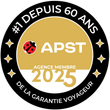 A logo for apst agence membre 2025 de la garantie voyageur