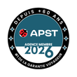 APST logo: round seal with text