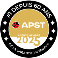 A logo for apst agence membre 2025 de la garantie voyageur