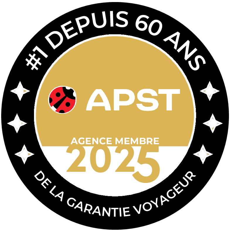 A logo for apst agence membre 2025 de la garantie voyageur