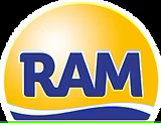 La palabra ram está en un círculo amarillo y azul.