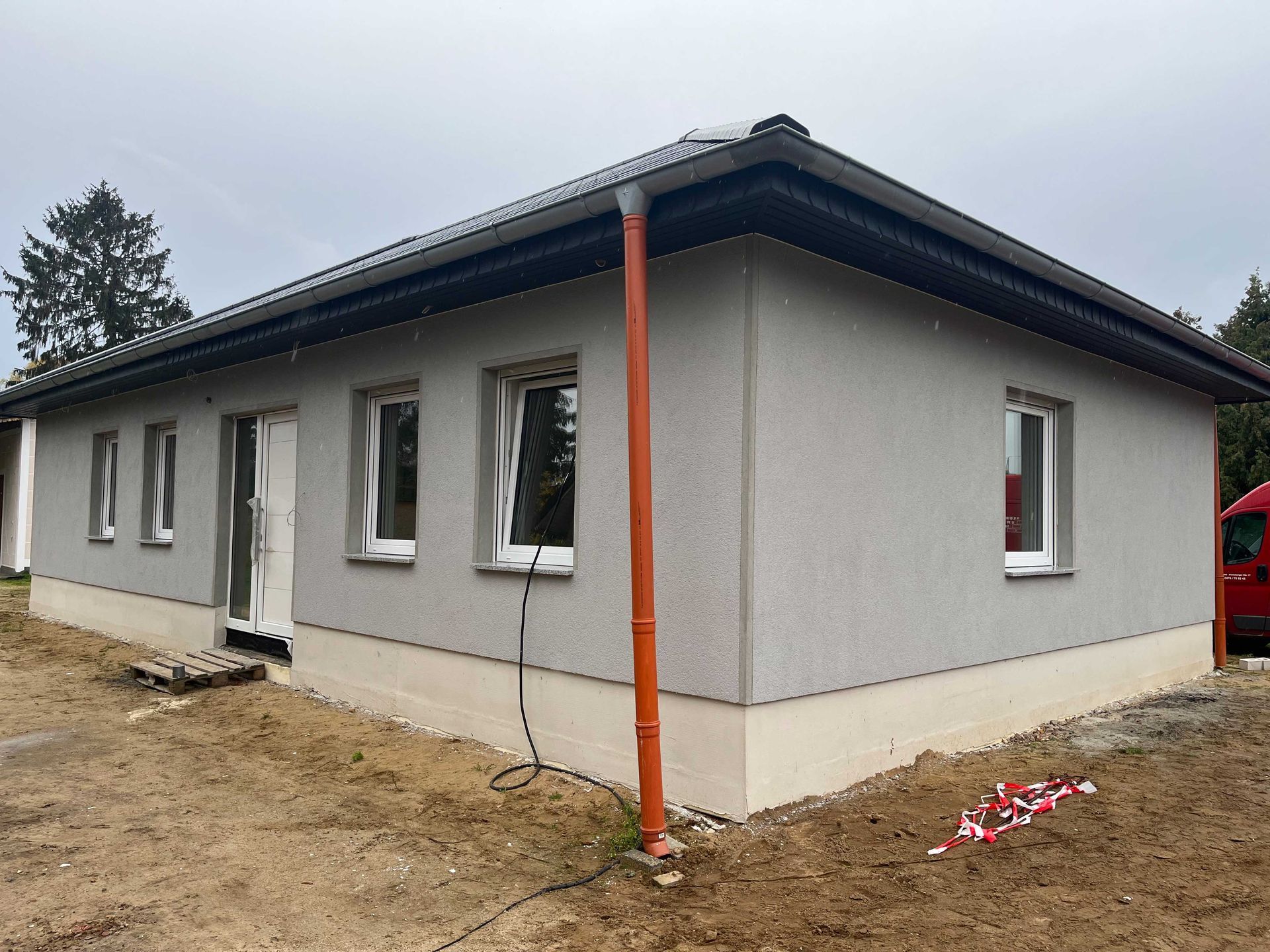 Neubau eines Hauses durch das Bauunternehmen Andreas Block GmbH.