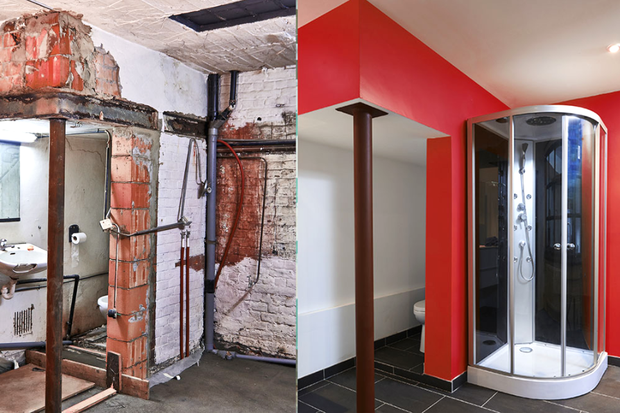 Salle de bain avant après