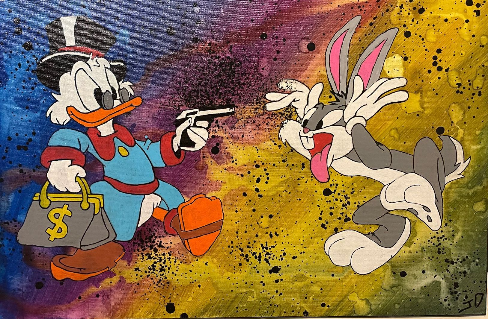 Peinture de personnages de dessin animé