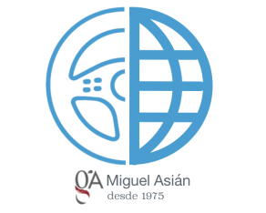 A logo for oa miguel asian desde 1975
