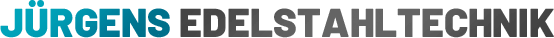 Logo Jürgens Edelstahltechnik auf weißem Hintergrund.
