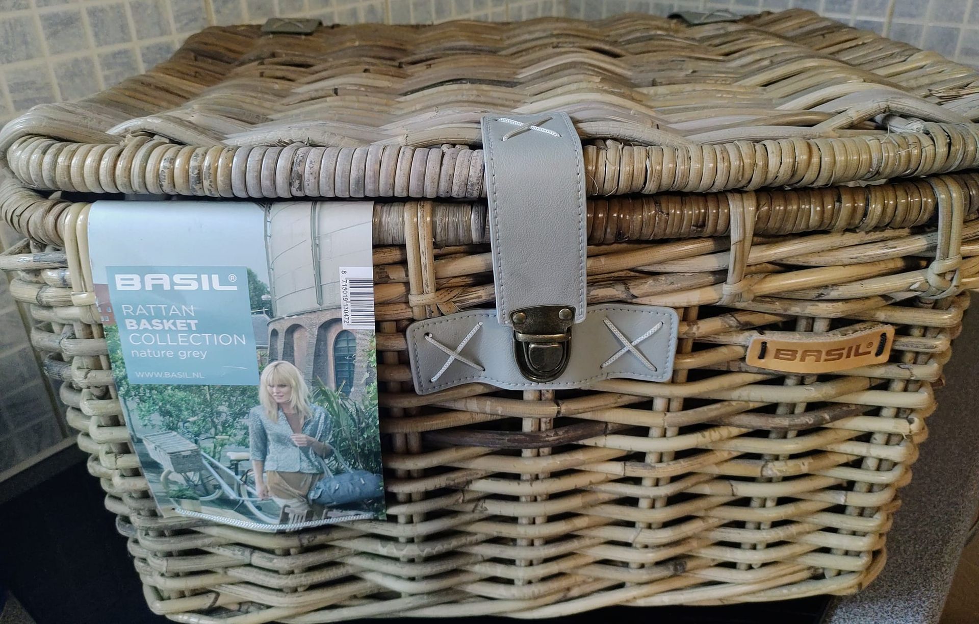 rieten fietsmand Basil