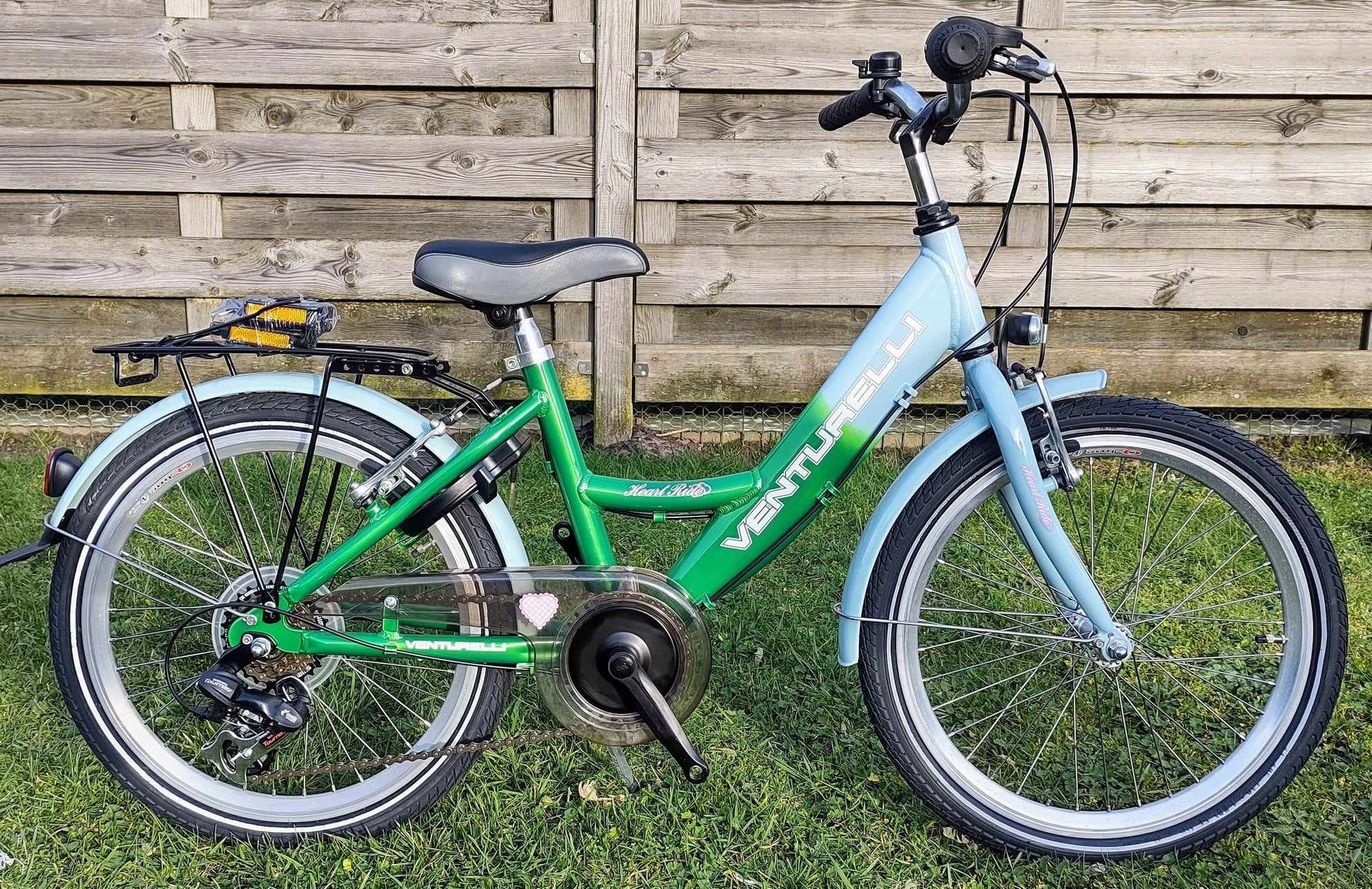 Venturelli kinderfiets groen-blauw