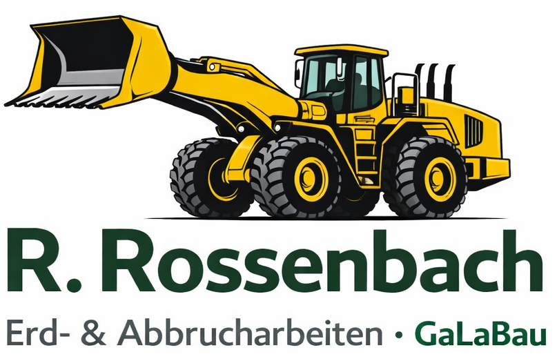 R. Rossenbach Erd- & Abbruch arbeiten Galabau Logo 