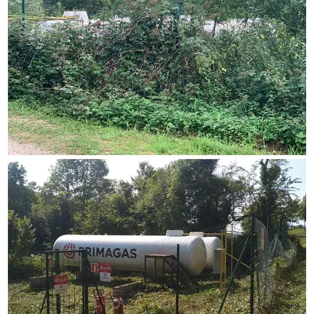 Un tanque de propano con la palabra primagas.