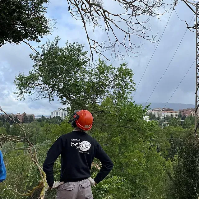 Un hombre que llevaba una camisa negra con la palabra castor en la espalda.