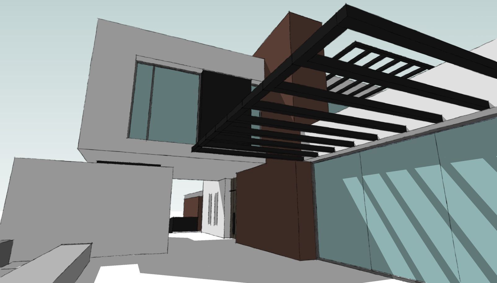 Una imagen generada por computadora de una casa moderna