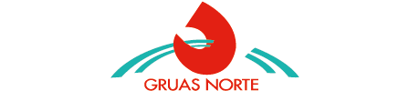 Un logo rojo y azul para Gruas Norte