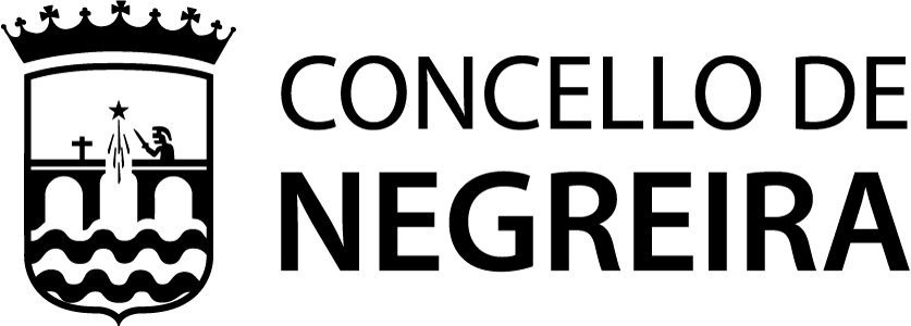 Un logotipo en blanco y negro para el ayuntamiento de Negrira.