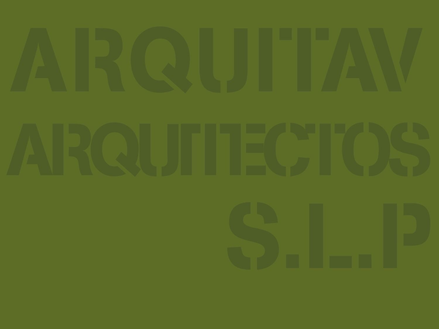 Un fondo verde con las palabras arquitav arquitectos slp escritas en él.