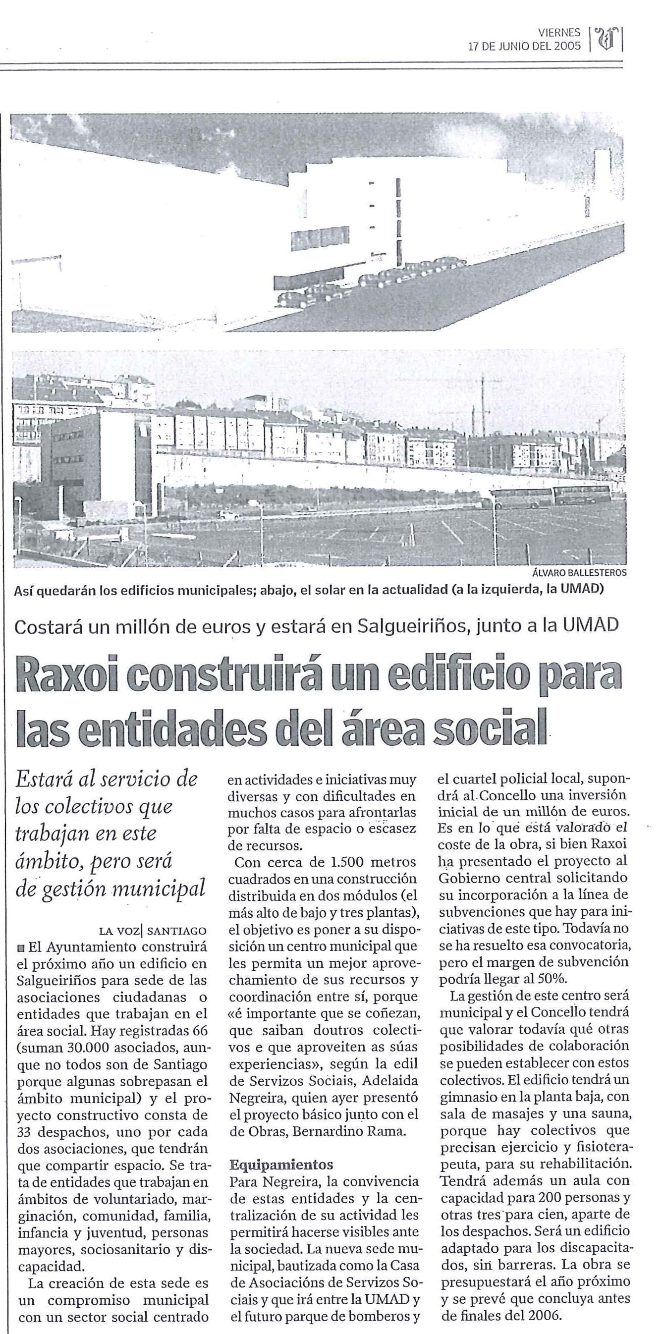 Una foto en blanco y negro de un edificio en un periódico