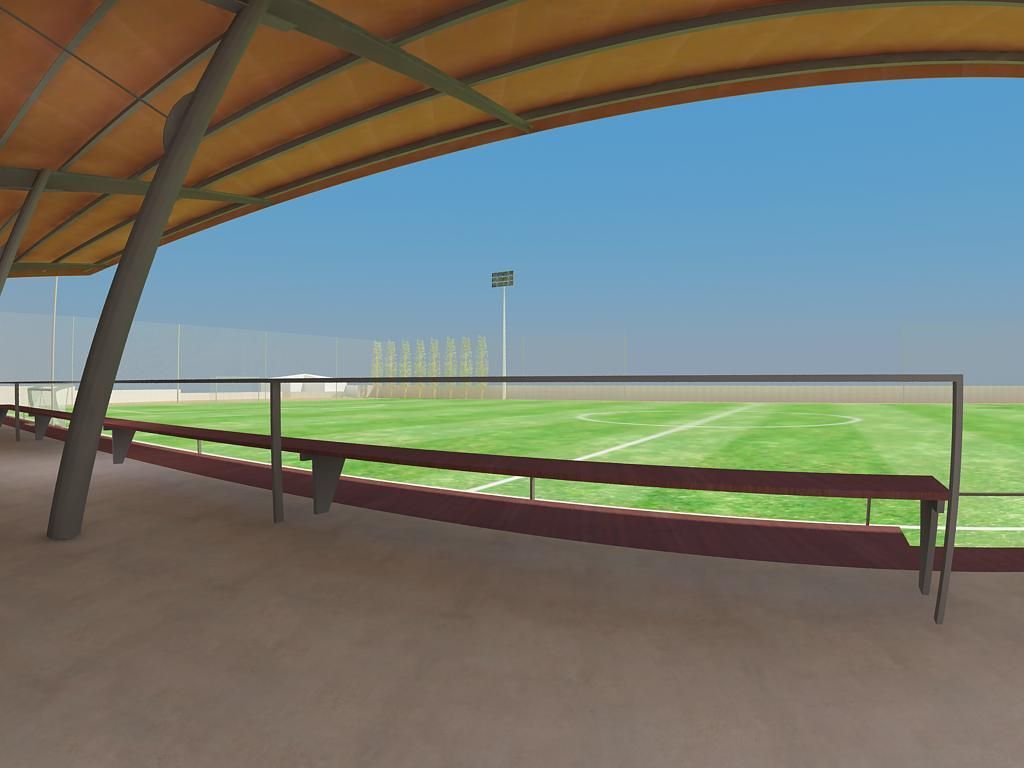 Una imagen generada por computadora de un campo de béisbol