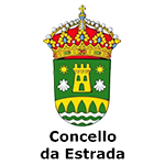 El escudo de armas del concello da estrada es un escudo verde con una corona en la parte superior.