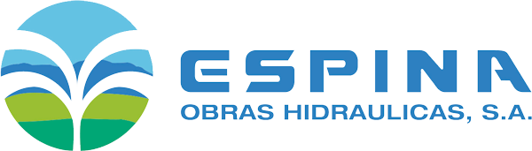 The logo for espina obras hidraulicas s.a.